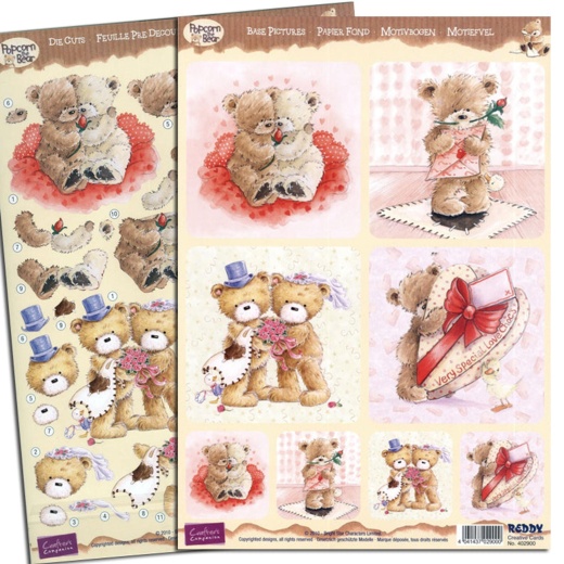 3D Precut Popcorn Bear-Romantic