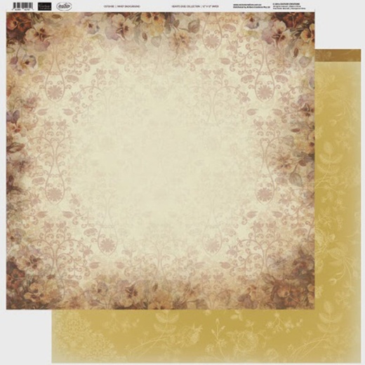 Couture Creations - 12 x 12 Paper (5 Sheets) - Pansy Background