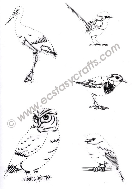 Joy Crafts Clear Stamp Set - Dot-O-Lines Birds