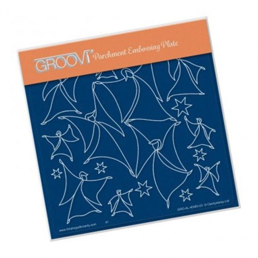 Groovi Angels & Stars Plate - A5 Square