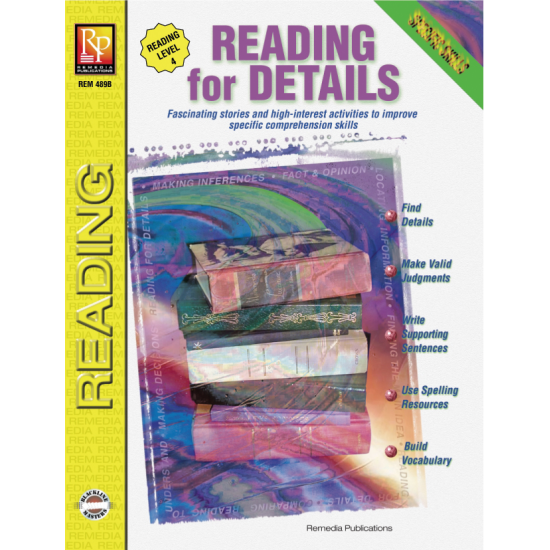 Specific Skills Series: Reading For Details (Reading Level 4)