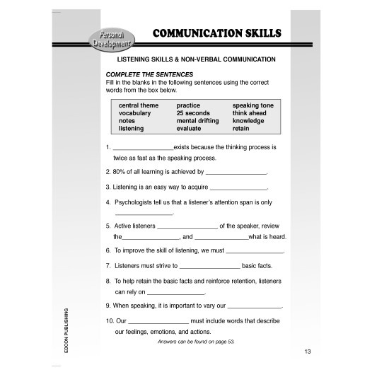 Personal Development For Success: Communication Skills & Problem Solving
