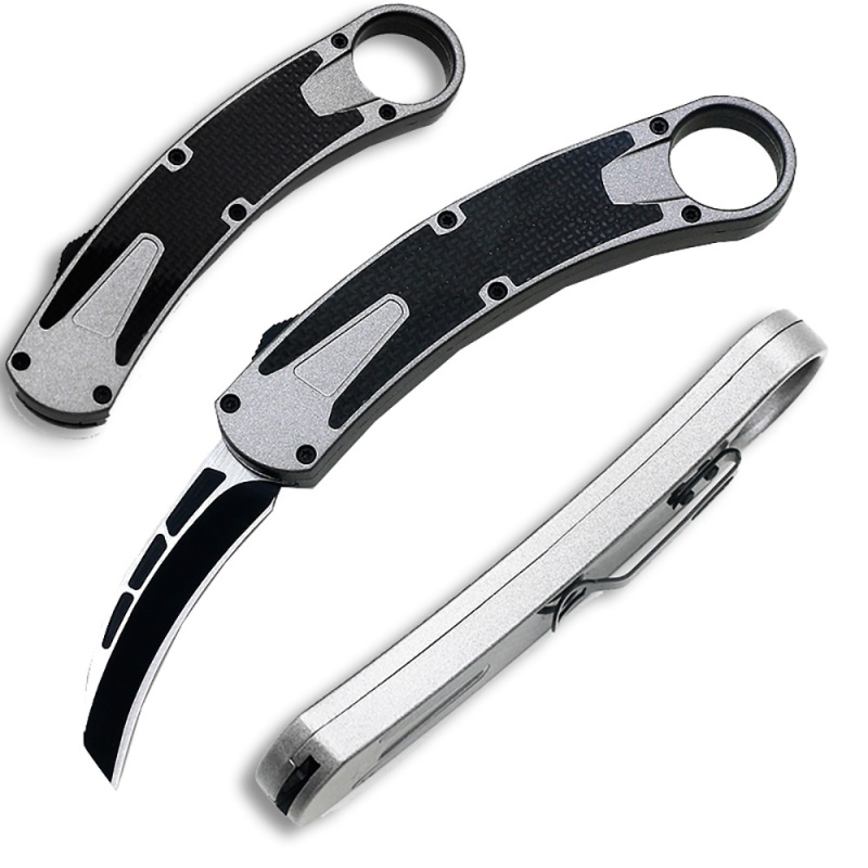 Karambit Otf Tanto Point Blade Carbon Fiber Sliver Handle