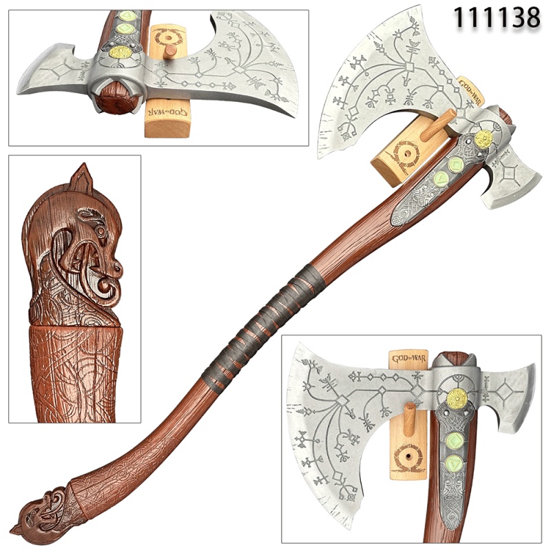 God Of War - Kratos Leviathan Axe Metal Glow In The Dark Collectible Axe