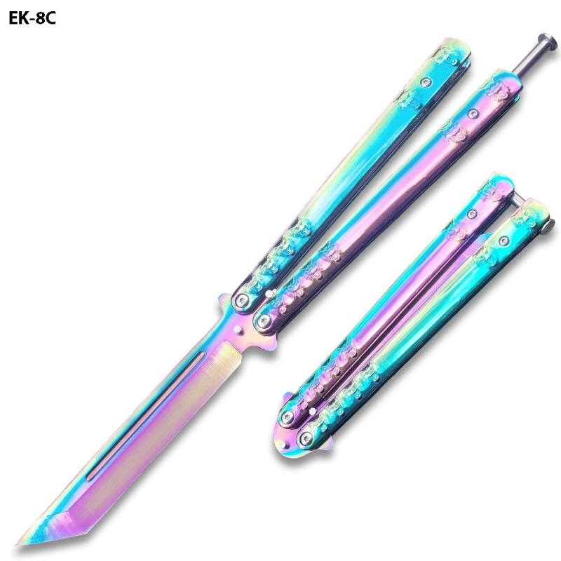 Lion Head Swift All Titanium Balisong Butterly Knife Tanto Blade