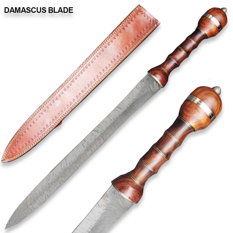 Historical Custom Made Damascus Steel Gladiator Sword 30 Inches