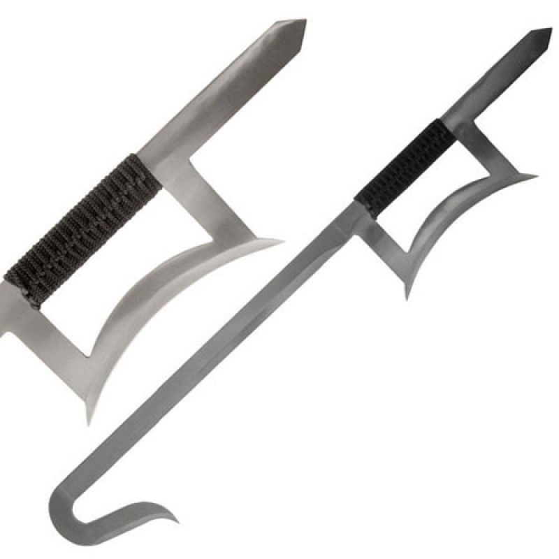 Silver Chinese Hook Sword Set