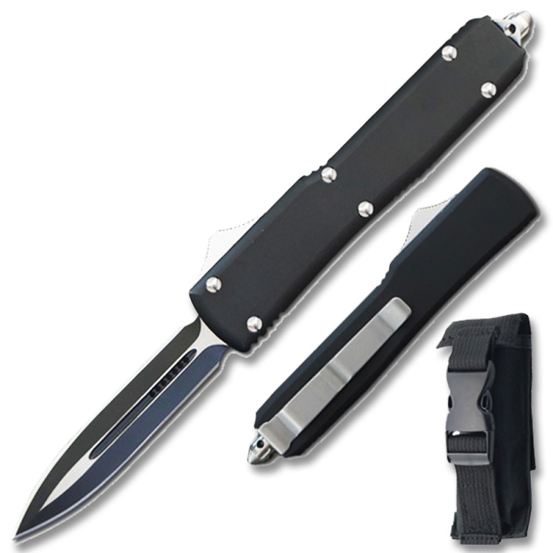 Slim Soft Handle Otf Black Double Edge Blade Knife Tactical Glass Breaker