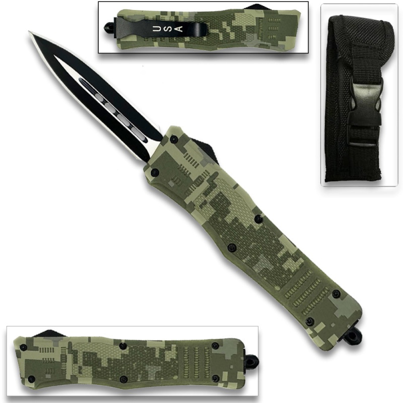 Delta Force Otf Out The Front Automatic Double Edge Spear Point Knife