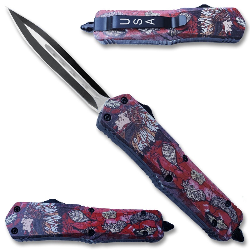 Swift Double Edge Native American Otf Knife