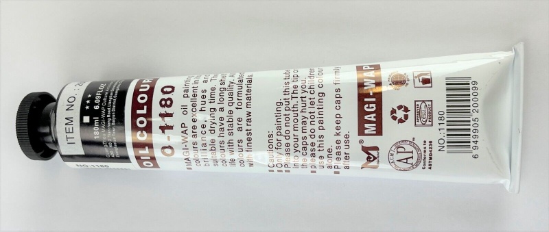 Artist Quality Oil Paint Carbon Black 180Ml Tube Professional Oil Paint #105