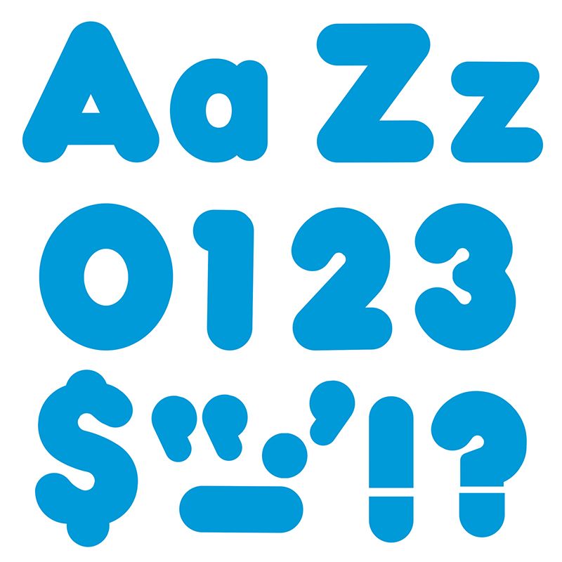 Ready Letter 4 Inch Casual Blue Uppercase & Lowercase Combo