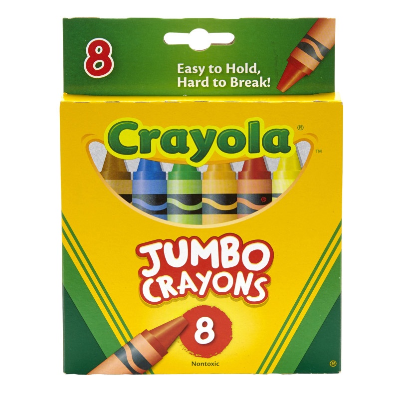 Crayons Jumbo 8Ct Peggable Tuck Box