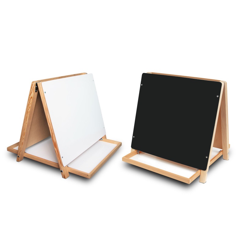 Table Top Easel 2 Sides Black Chalk And White Dry Erase Board