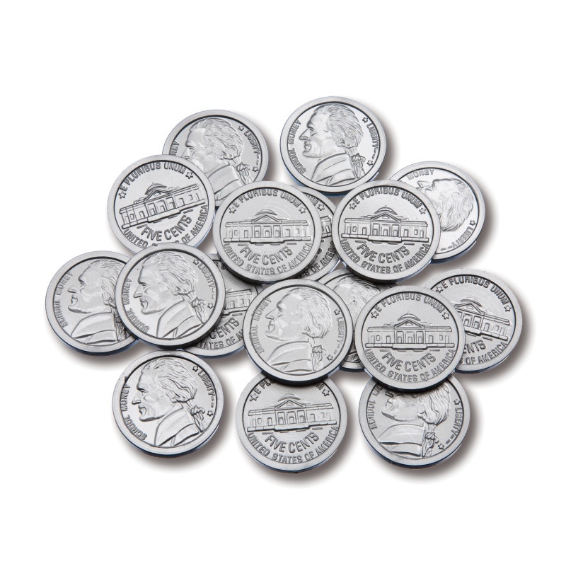 Plastic Coins 100 Nickels