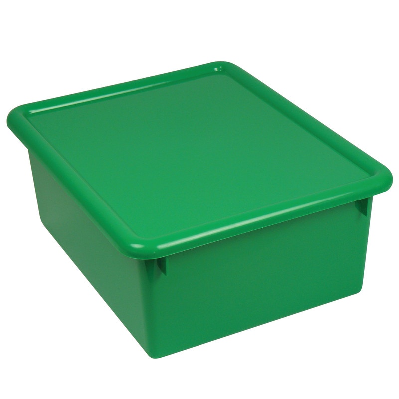 Stowaway Green Letter Box With Lid 13-1/2 X 10-3/4 X 5-3/8