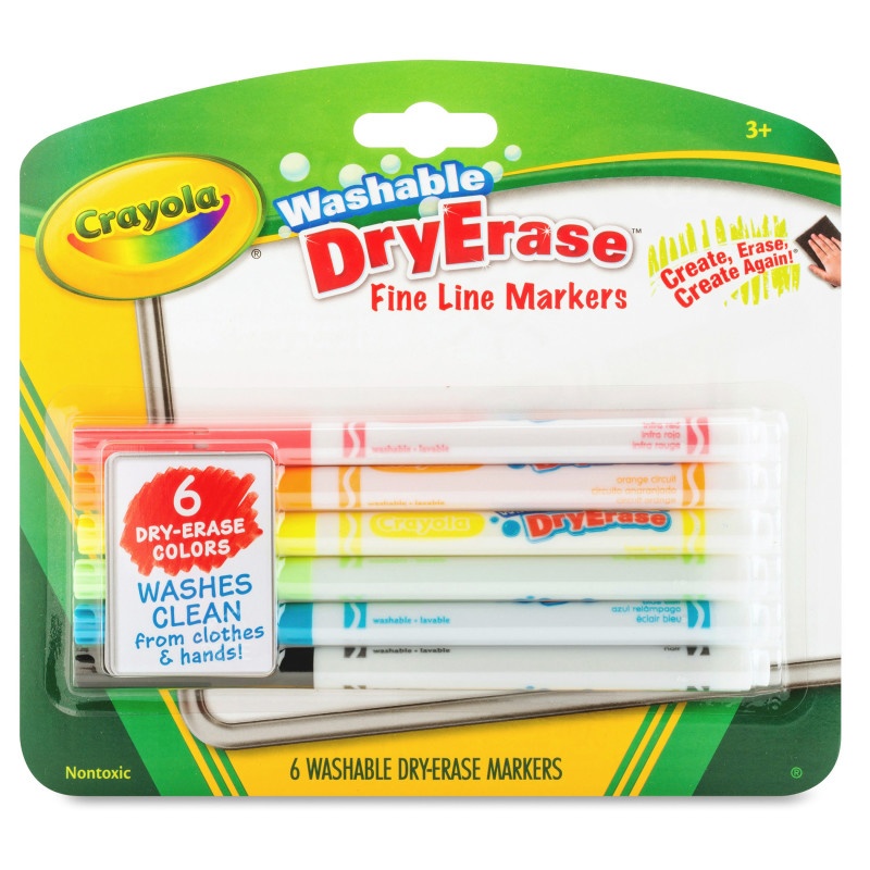 Crayola 6 Color Washable Dry Erase Markers