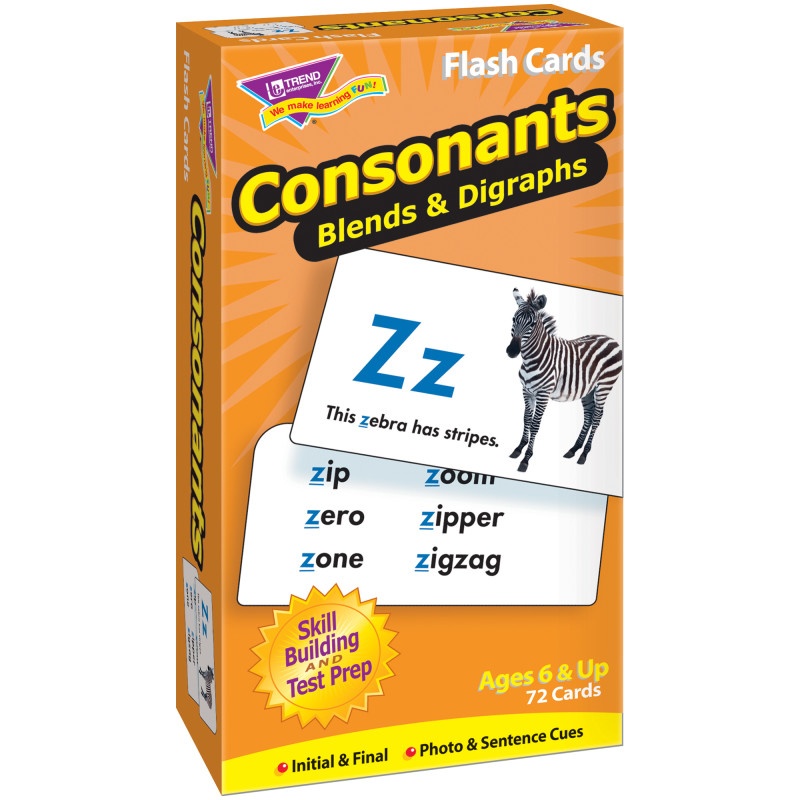 Flash Cards Consonants 72/Box