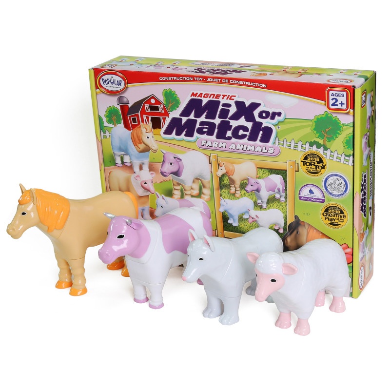 Pastel Farm Animal Magnet Mix Match