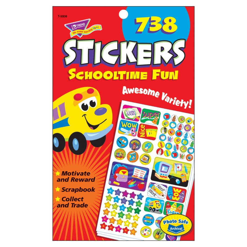 Sticker Pad Schooltime Fun