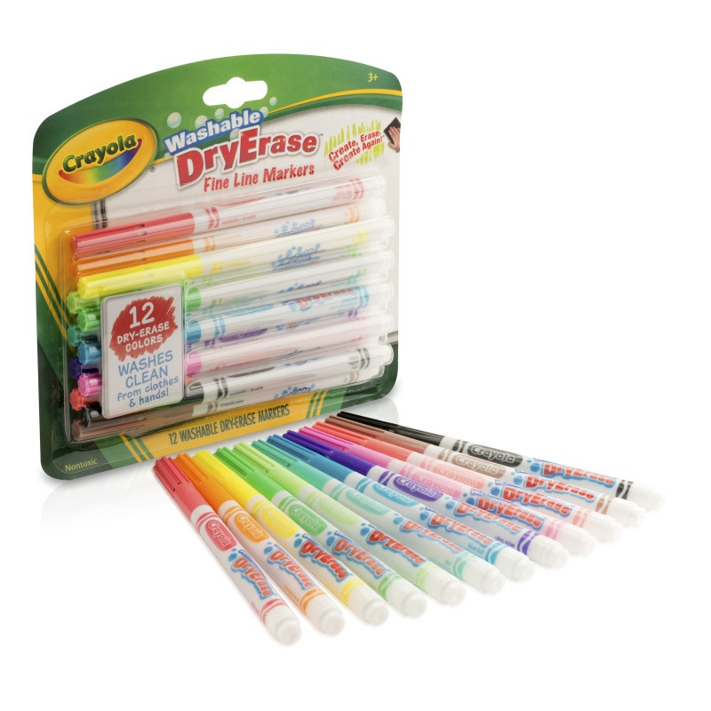 Crayola 12 Color Washable Dry Erase Markers