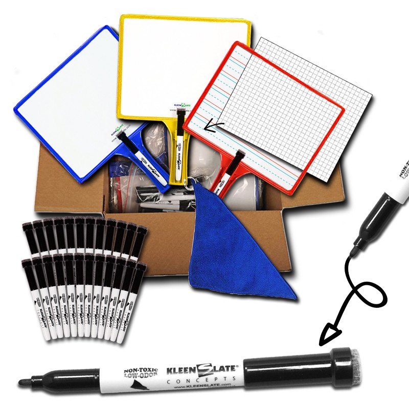 Set Of 24 Customizable Whiteboards Handheld With Clear Dry Erase