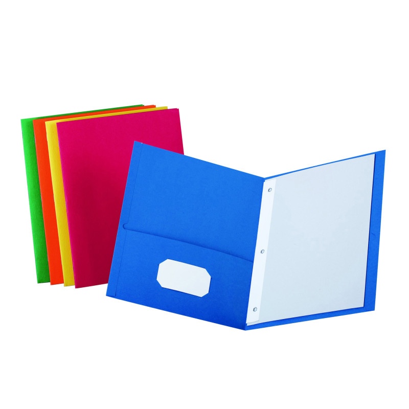 Twin Pocket Portfolios 25/Box Asstd Colors