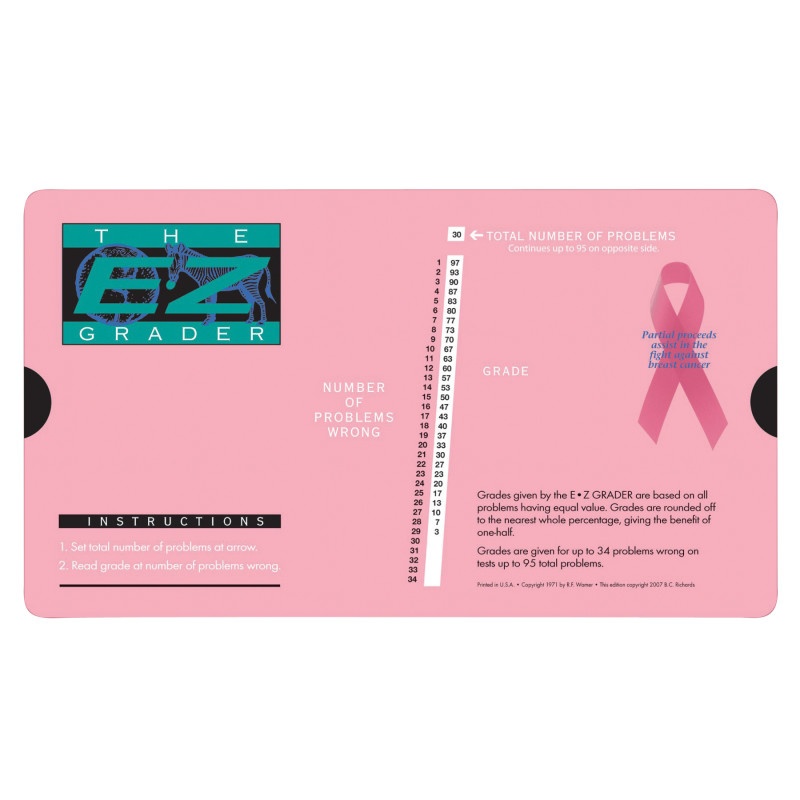 Breast Cancer Pink E-Z Grader