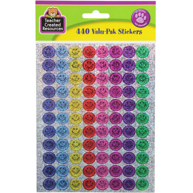 Mini Happy Faces Sparkle Stickers Valu-Pak
