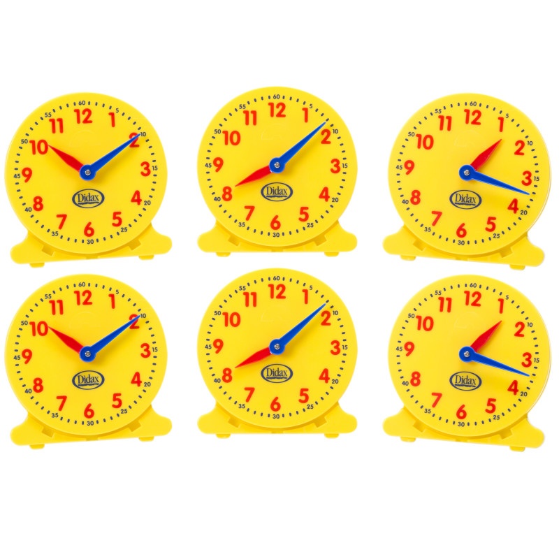 5In Student Clocks Set Of 6