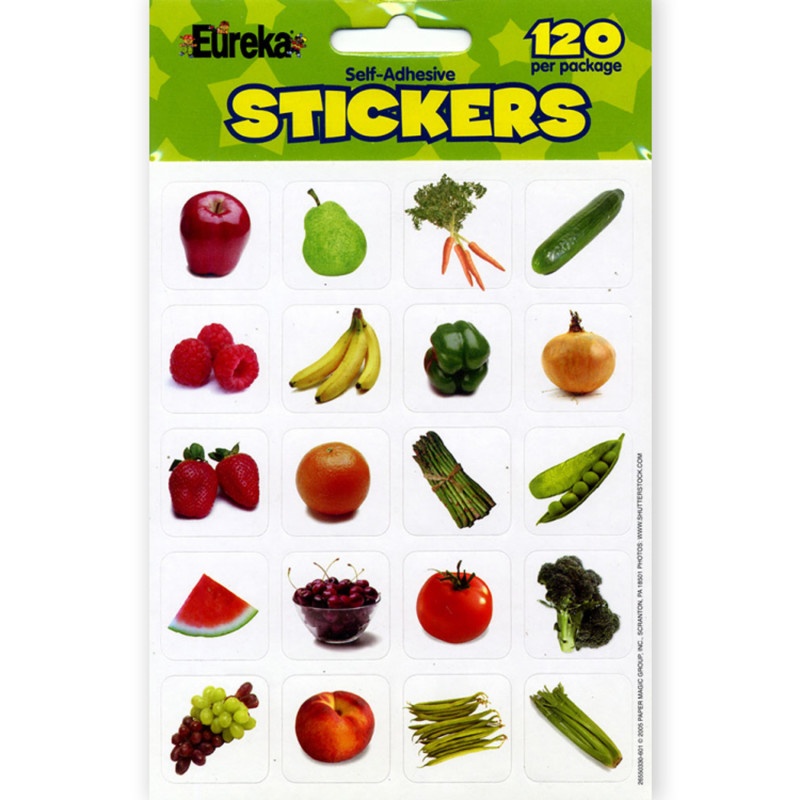 Fruits And Vegetables Photos Theme Stickers