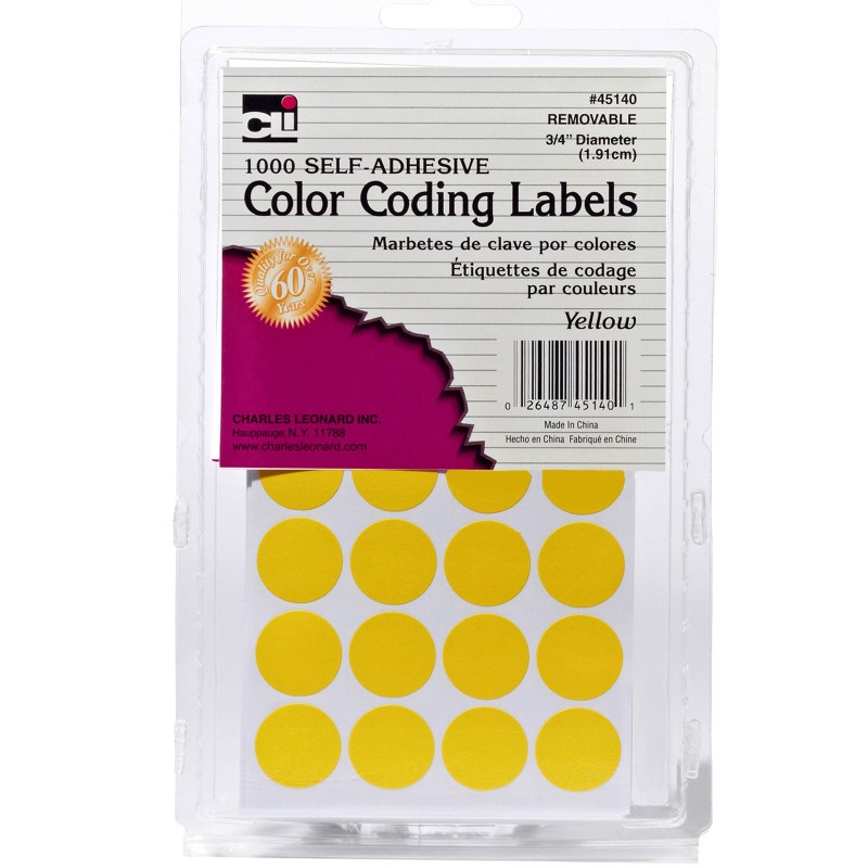 Color Coding Labels Yellow