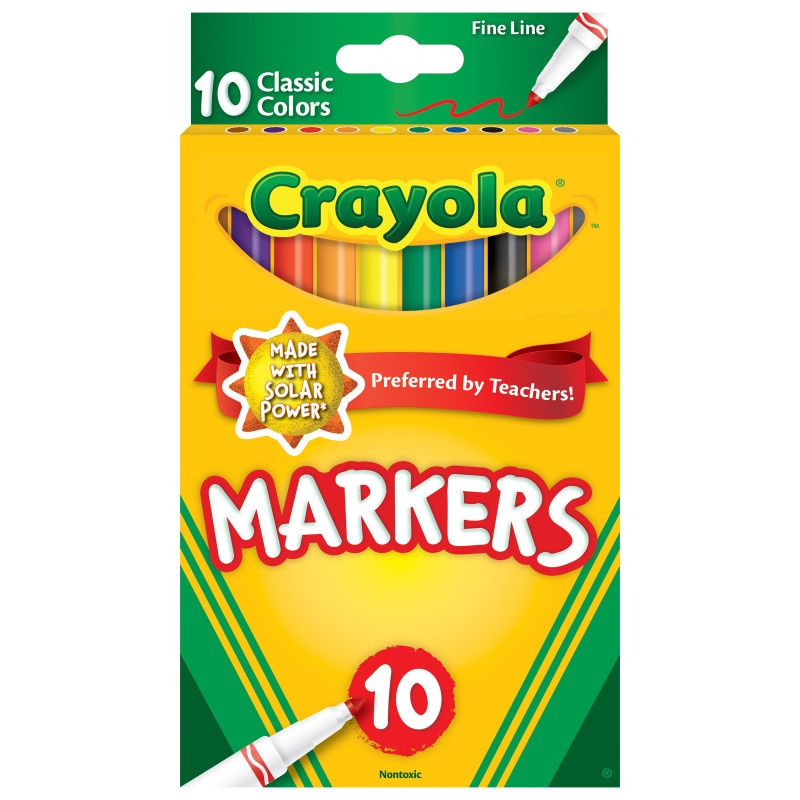 10Ct Fine Line Colormax Markers Classic
