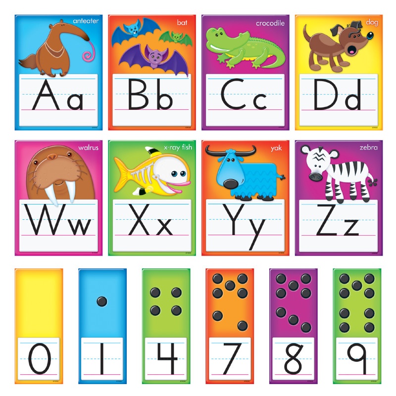 Awesome Animals Alphabet Cards Std Manuscript Bb Set