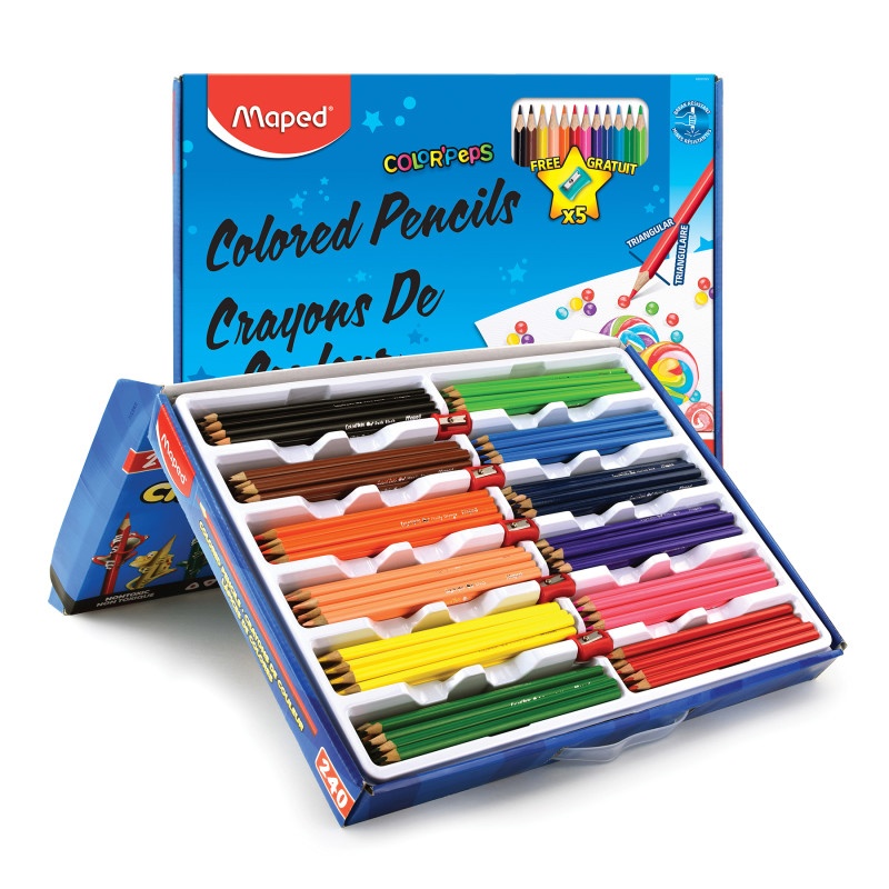 Triangular Colored Pencil School Pk Maped