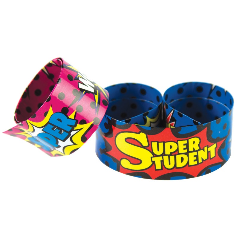 Slap Bracelets Superhero Super Student