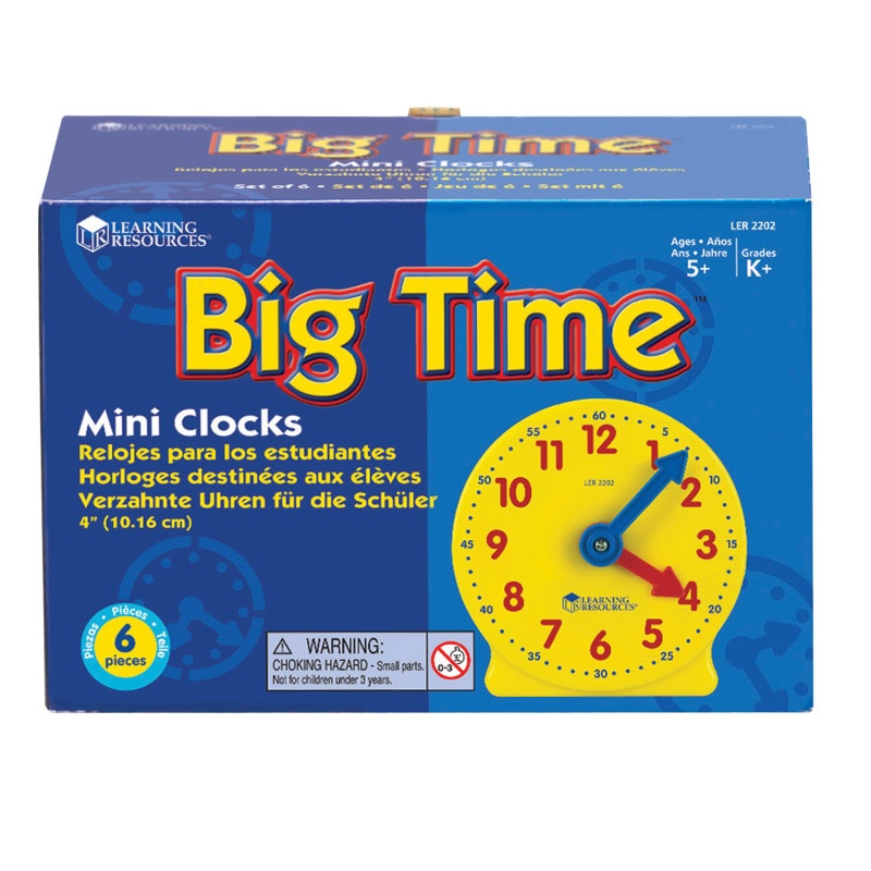 Extra 4 Geared Mini-Clocks 6/Pk