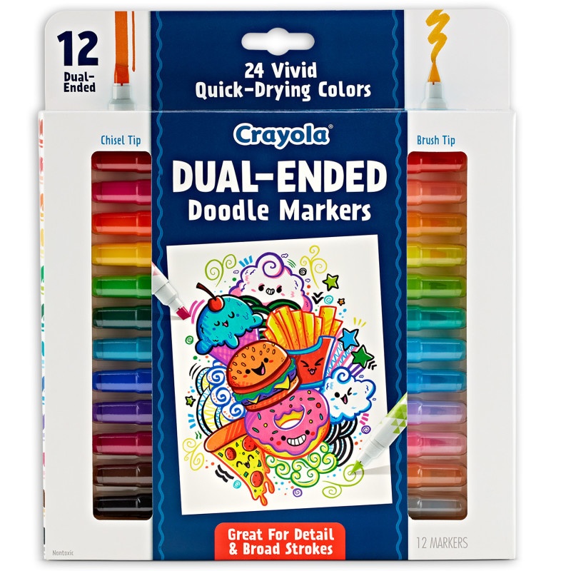 Dual-Ended Doodle Marker 12Ct Doodle & Draw