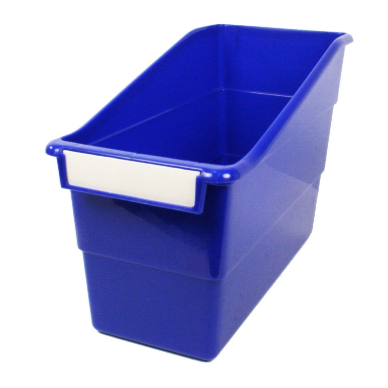 Blue Shelf File With Label Holder Standard