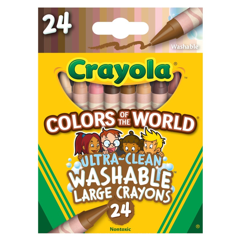 24Ct Colors Of World Large Crayons
