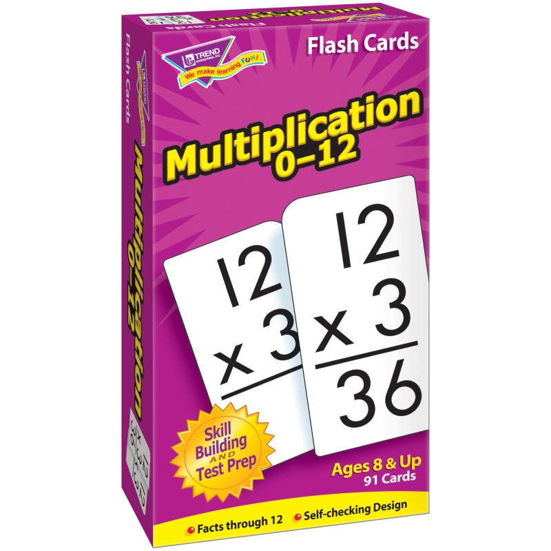 Flash Cards Multiplication 91/Box Numbers 0-12