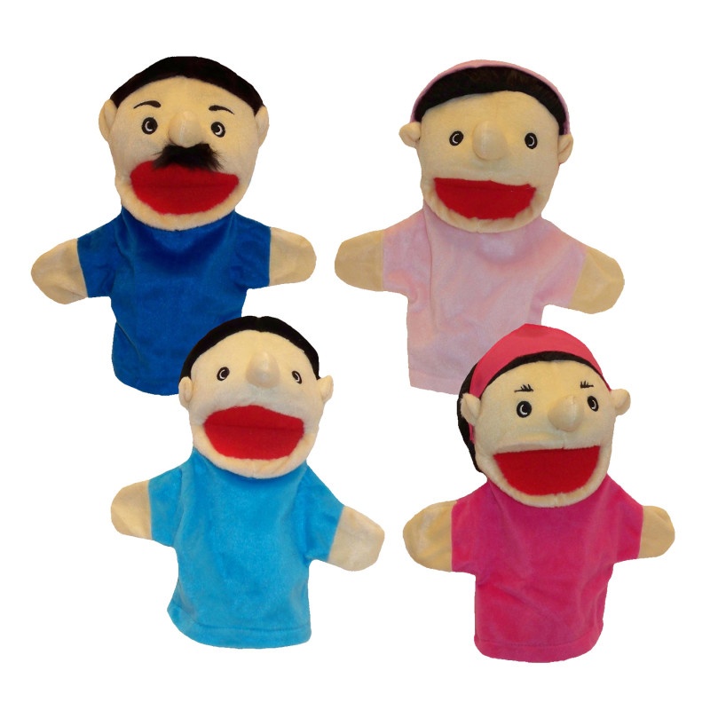 Family Bigmouth Puppets Hispanic Family Of 4