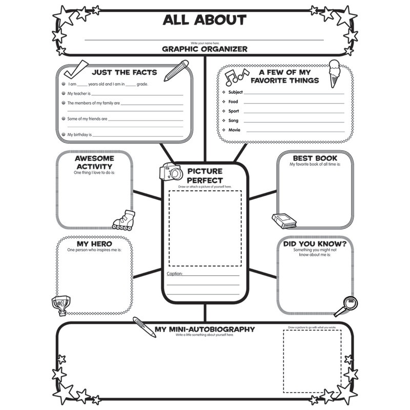 All About Me Web Graphic Organizer Posters