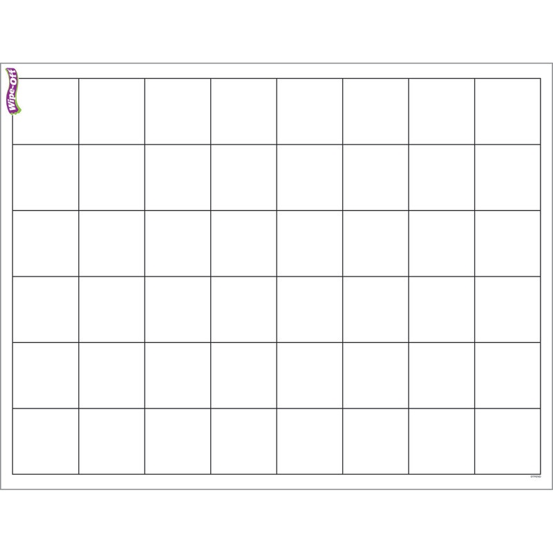 Graphing Grid Large Squares Wipe Off Chart 17X22