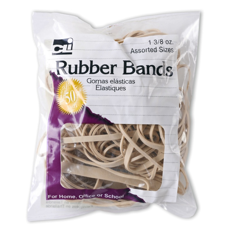 Rubber Bands Natural Color 1 3/8 Oz Bag