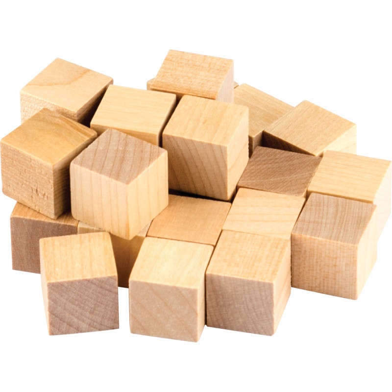 Stem Basics Wooden Cubes 25 Ct