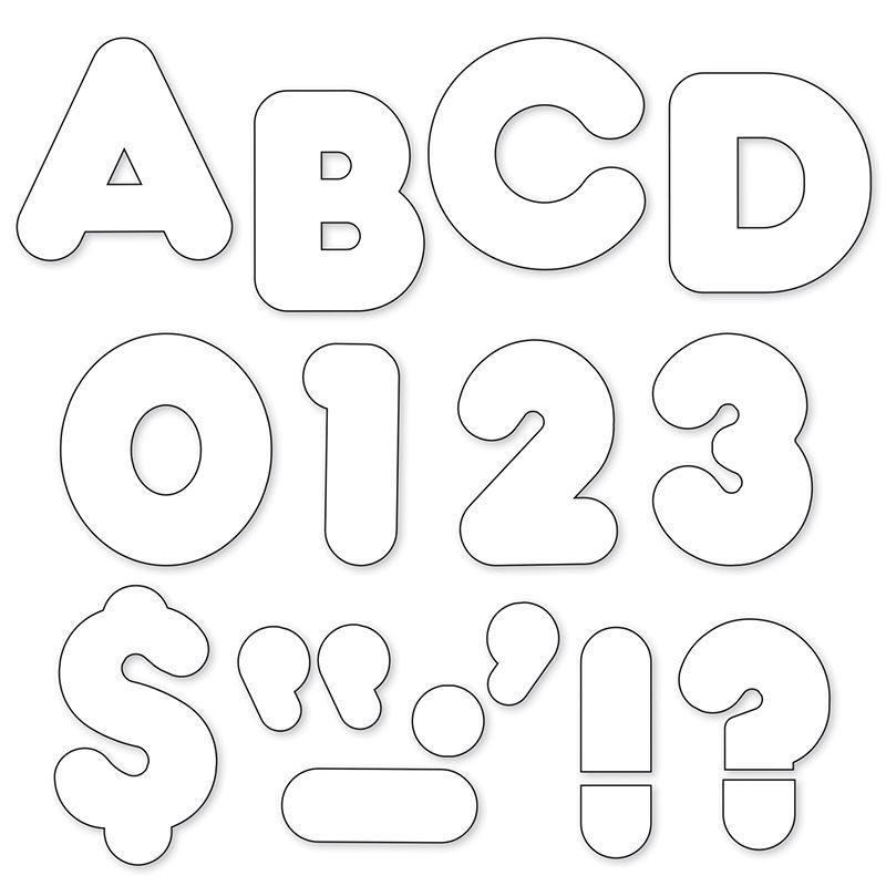 Ready Letters 2 Inch Casual White