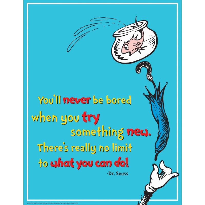 Dr Seuss Try Something New 17X22 Poster