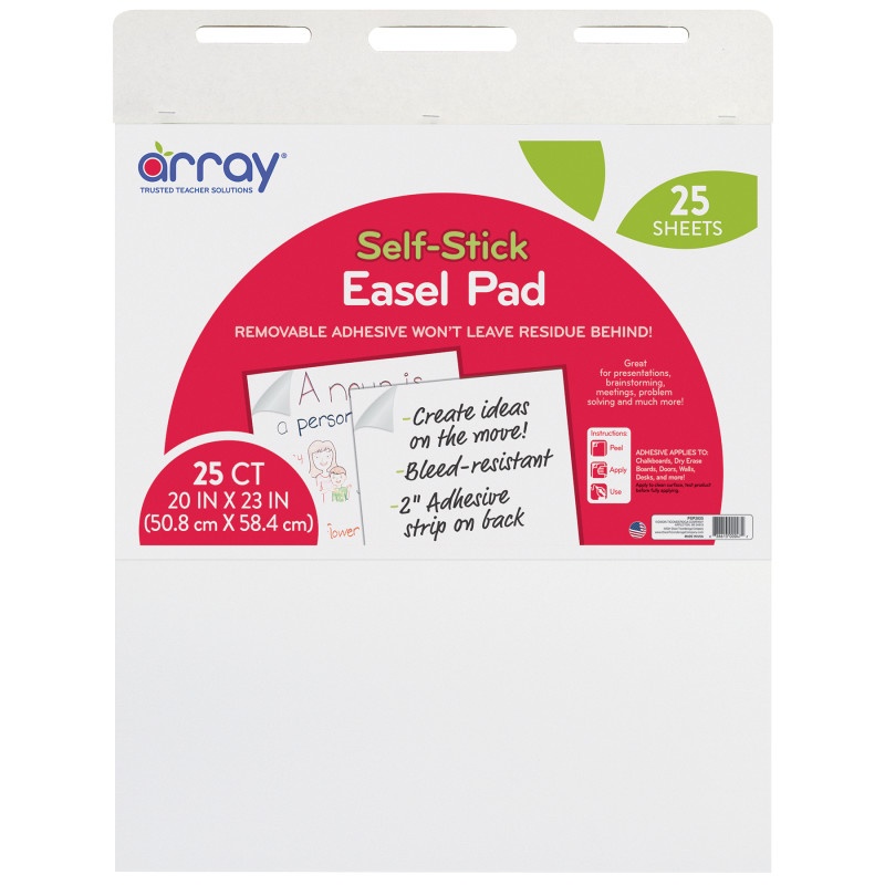 Easel Pad Self-Adhesive 25 Sheets White 20 X 23