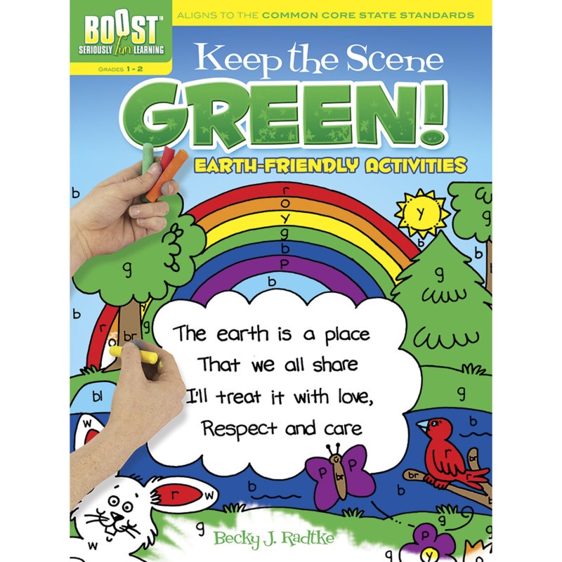 Boost Keep The Scene Green Coloring Book Gr 1-2